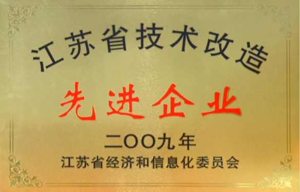 江蘇上上電纜集團(tuán)獲“2009年江蘇省技術(shù)改造先進(jìn)企業(yè)”稱(chēng)號(hào)